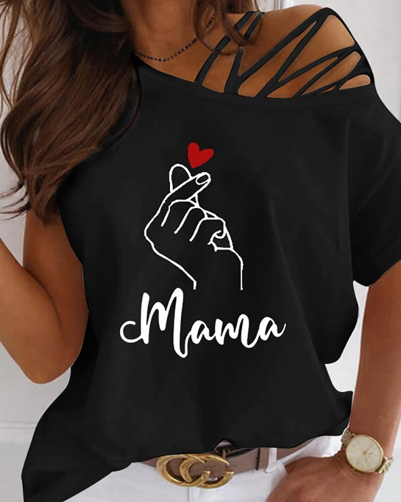 Mama Lace-up Top