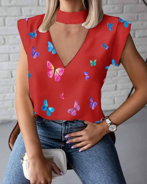 Butterfly print shirt